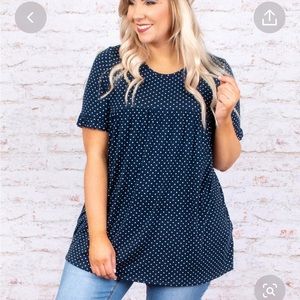 CHIC SOUL Counting the Stars Top Navy 1X